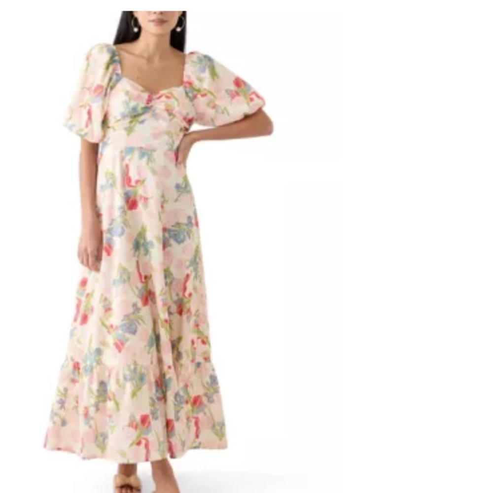 English Factory Pink Ruffled Tiered Maxi Dress